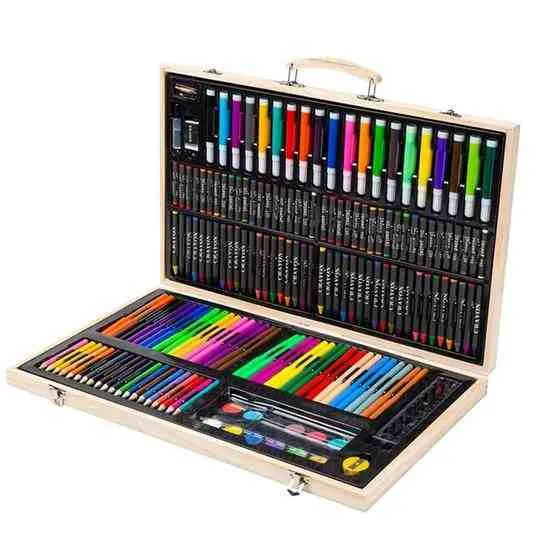 180 Pcs Art Set Children/Kids Coloring Drawing Painting Arts & Crafts Case