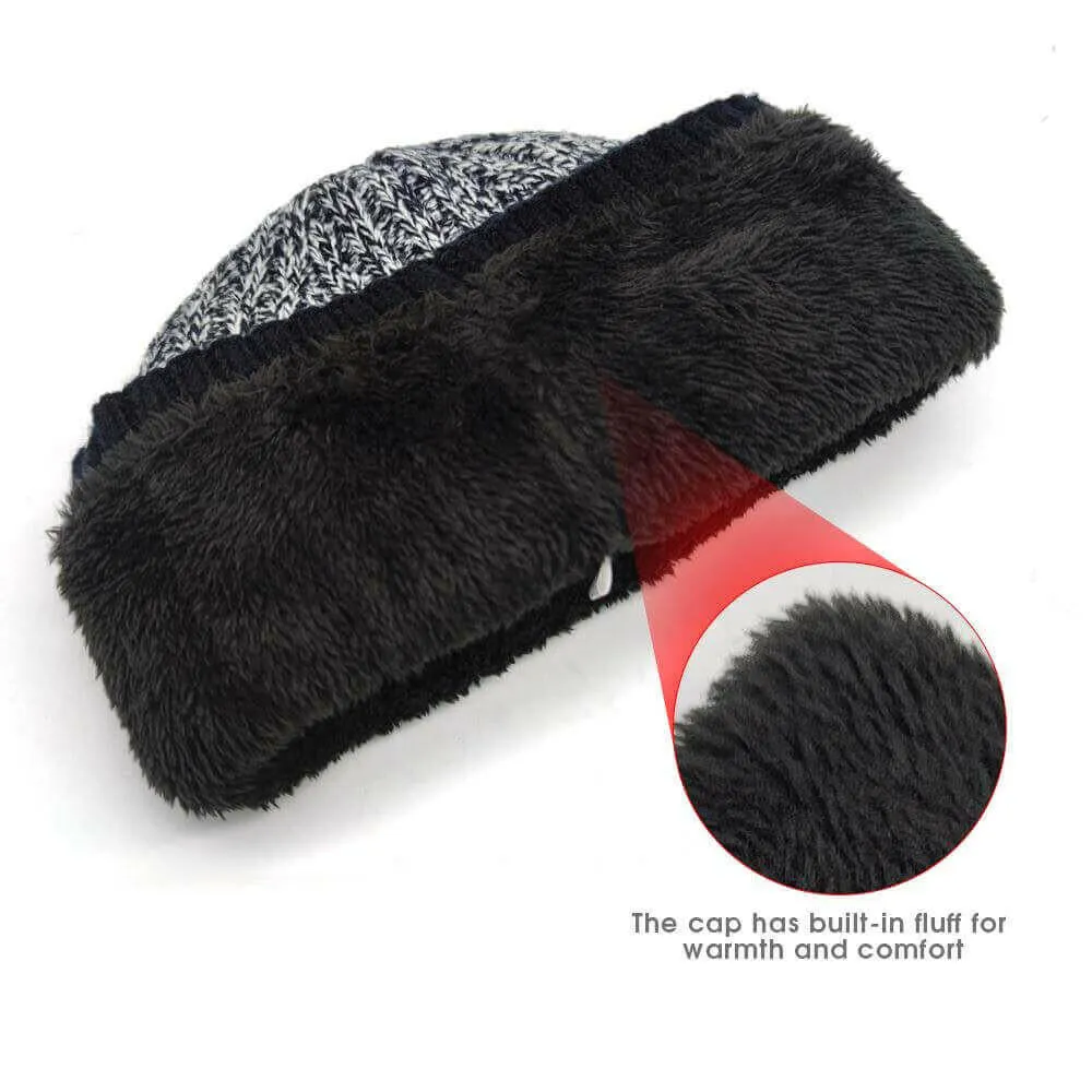 3Pcs Winter Scarf Hat Gloves Kit Beanie Hat & Long Scarf & Gloves Gift