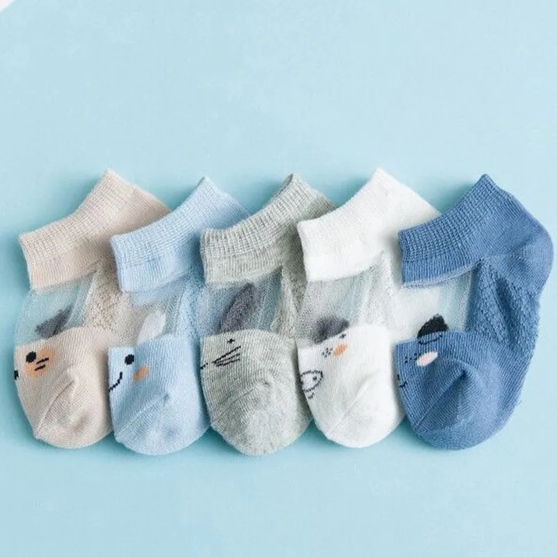 5-piece Cartoon Design Yarn Socks