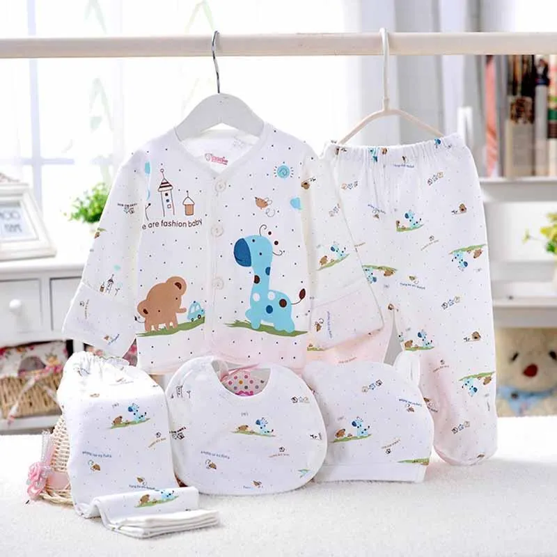 5-piece Cotton Pattern Pajamas Set for Baby Wholesale children's clothing