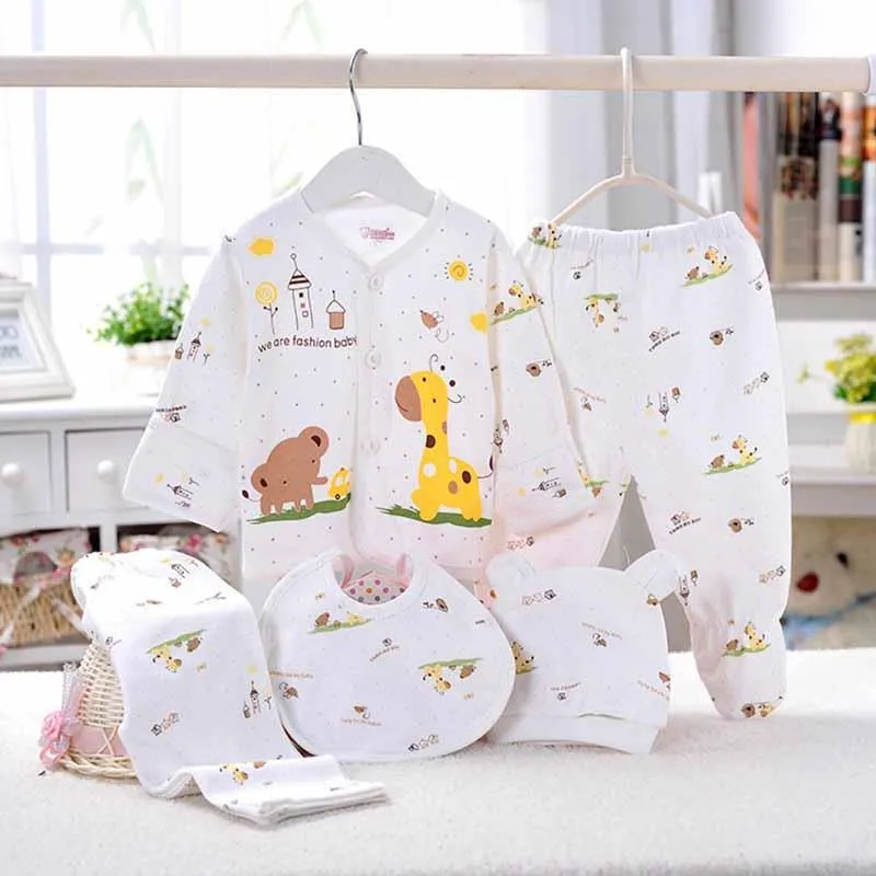 5-piece Cotton Pattern Pajamas Set for Baby Wholesale children's clothing