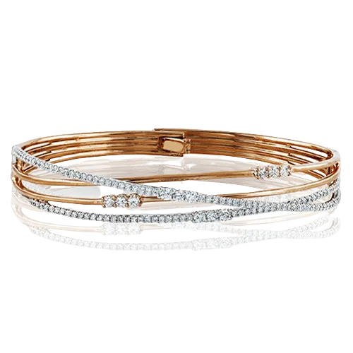 Bangle in 18k Gold with Diamonds