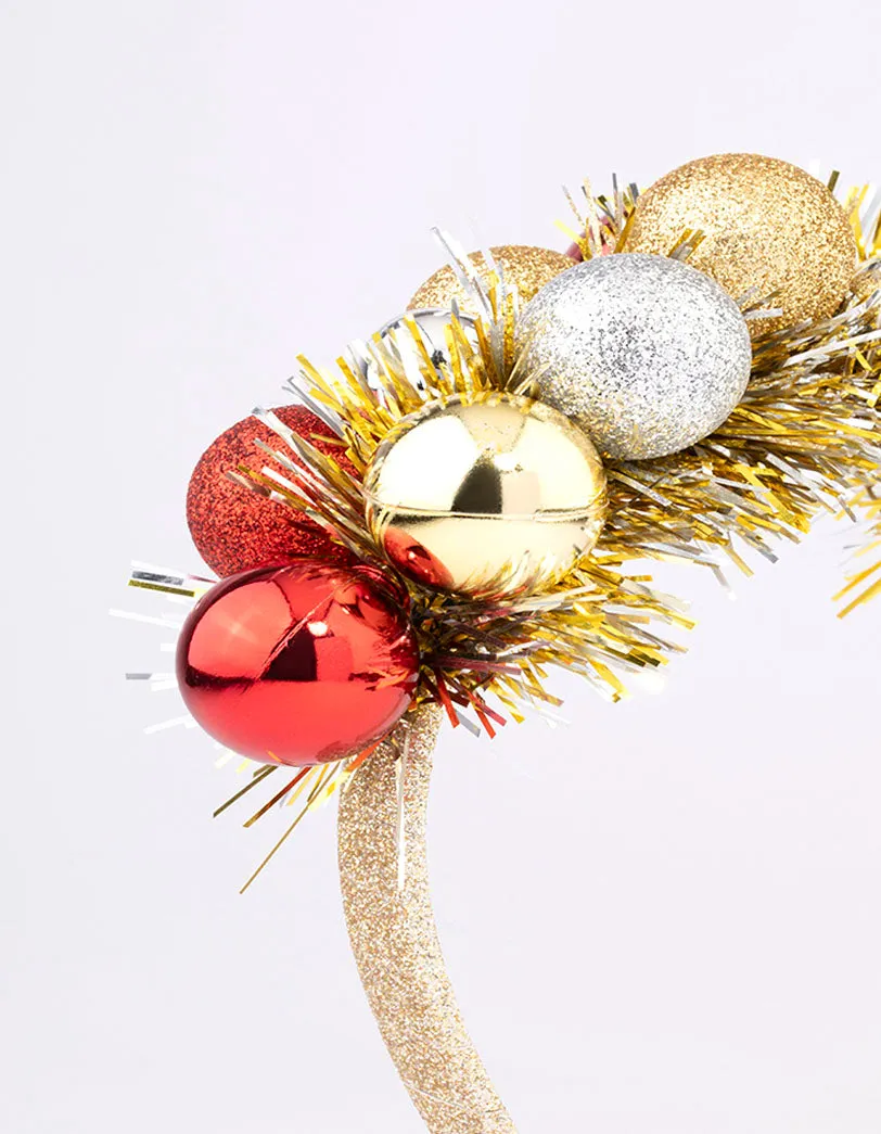 Bauble & Christmas Tinsel Headband