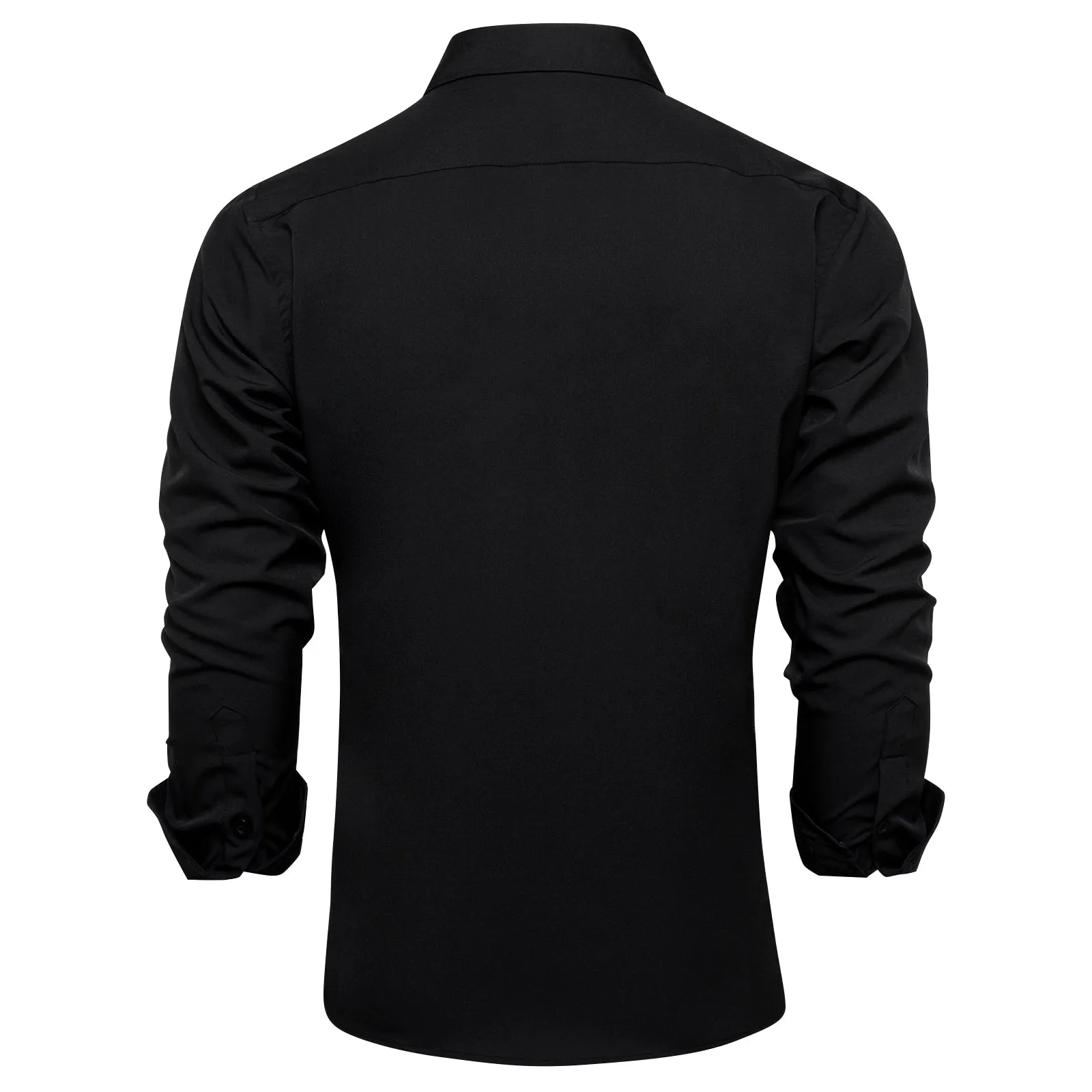 Black Silk Red Glitter Stitching Men's Shirt