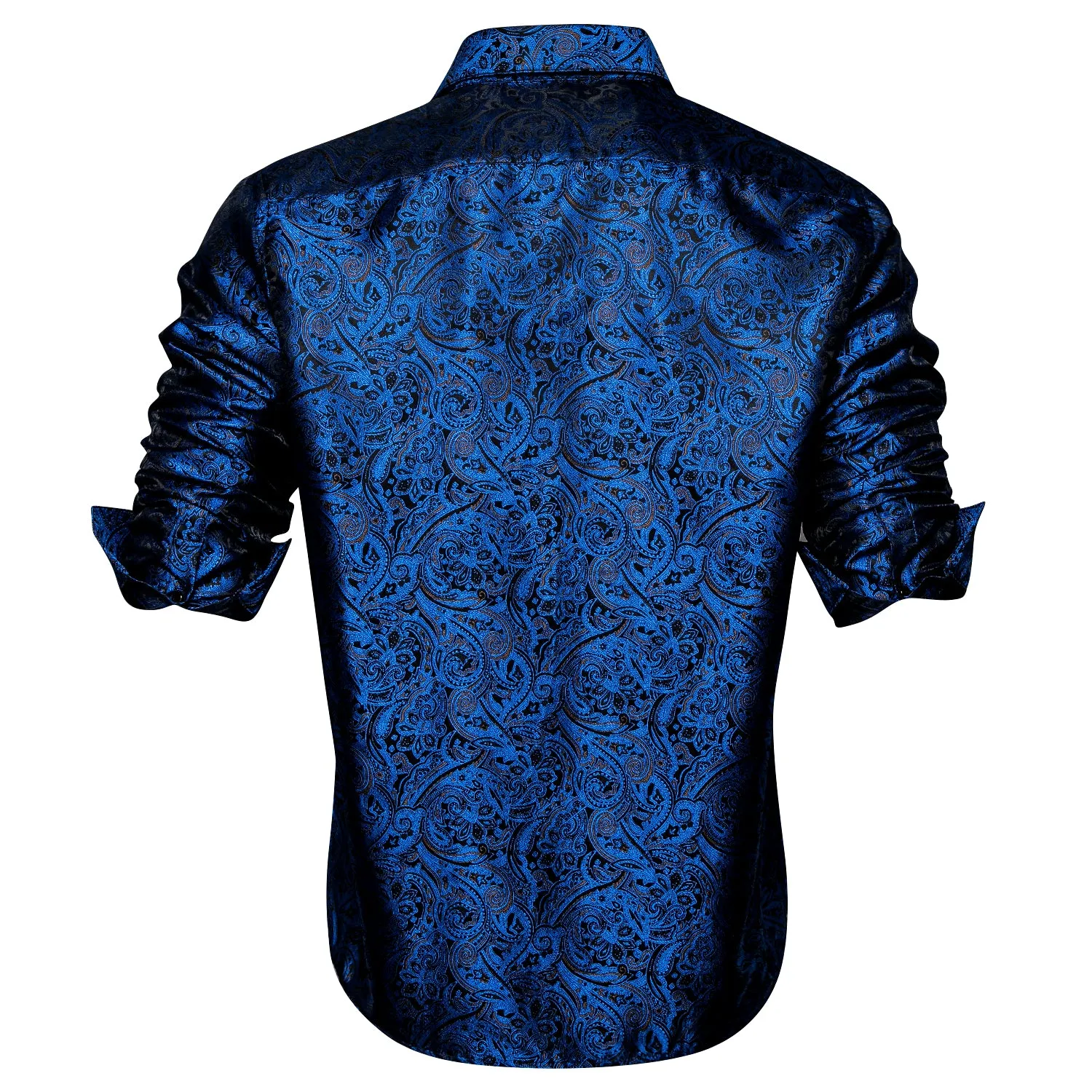 Blue Paisley Men's Long Sleeve Shirt