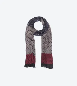 Burgundy Brown Multi-Color Scarf