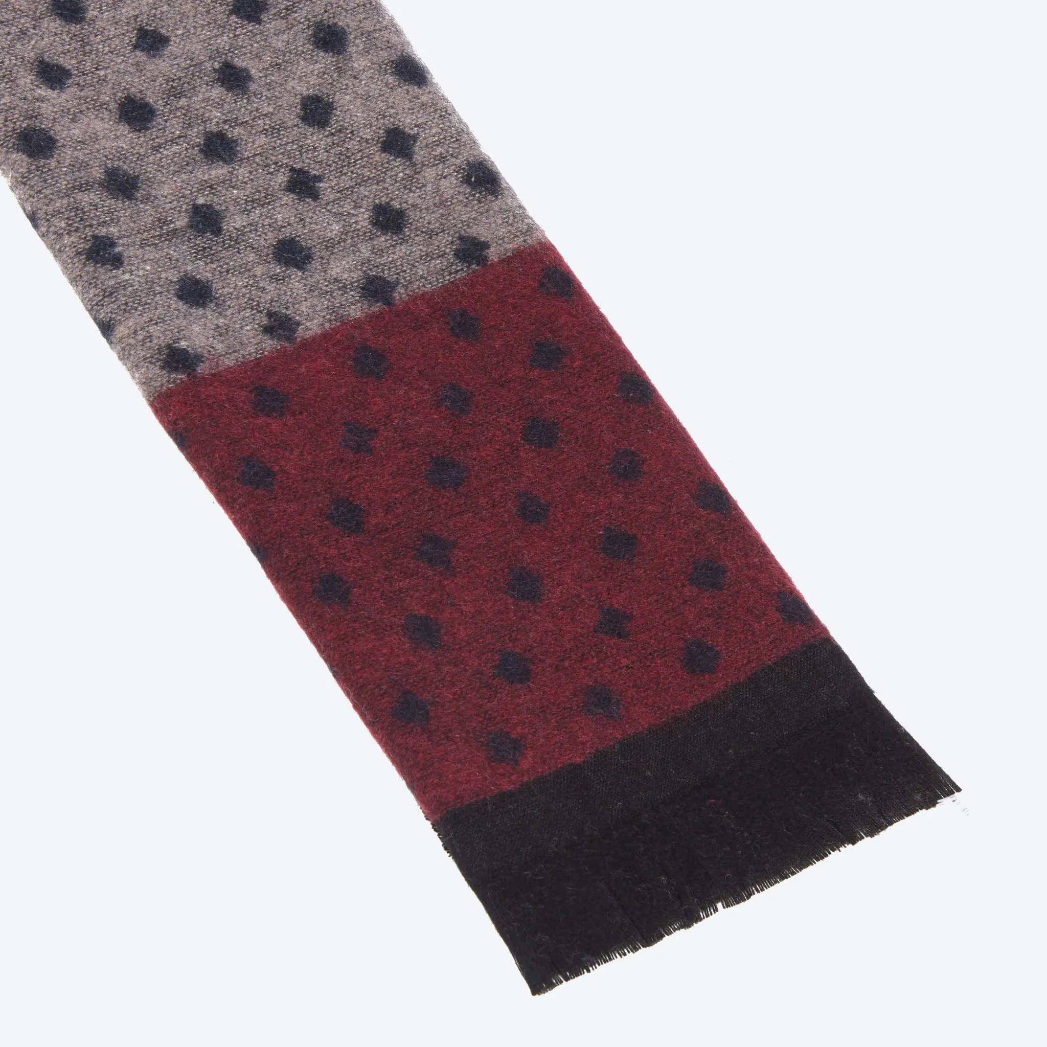 Burgundy Brown Multi-Color Scarf