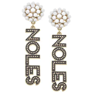 Canvas Noles Pearl Cluster Drop Earrings