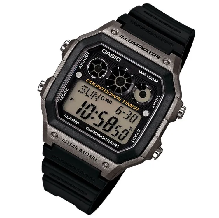 Casio Illuminator Digital Display Quartz Black Men's Watch | AE-1300WH-8AVCF