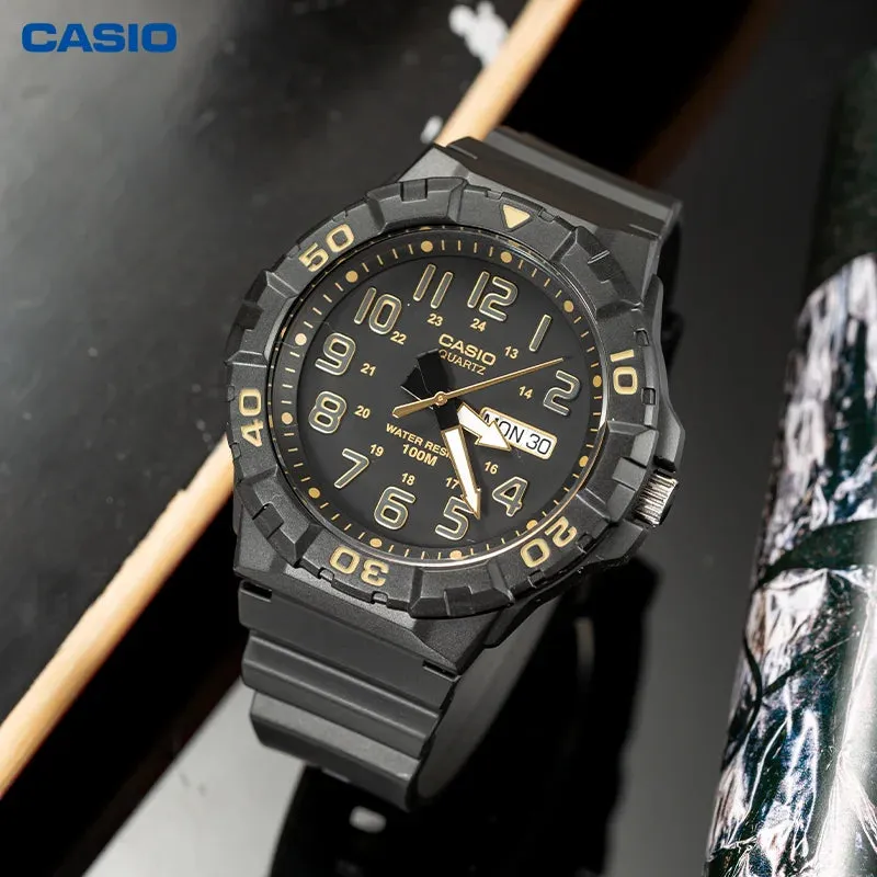 Casio Youth Analogue Black Resin Strap Watch| MRW-210H-1A2VDF