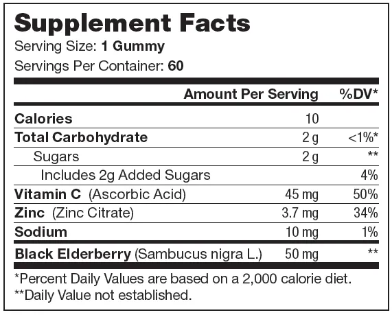 Chapter One I is for Immunity 60 gummies