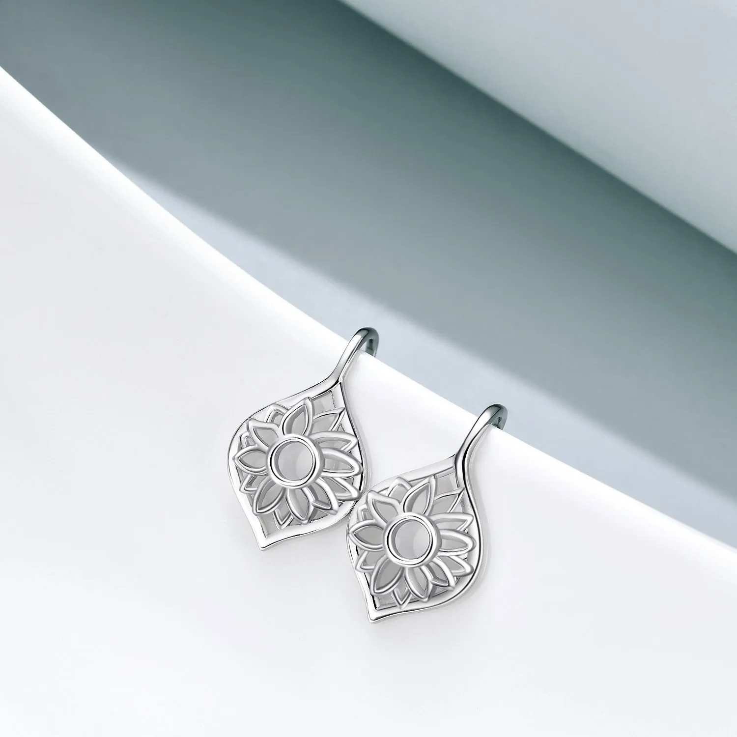 Charming Sterling Silver Flower cut Earrings for Women Teens or gifting