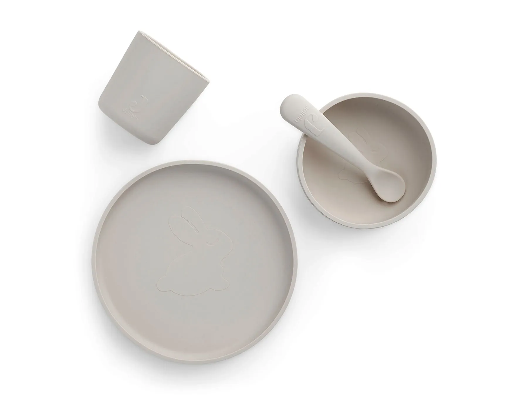 Children's Dinner Set Silicone - Nougat - 4 Pack