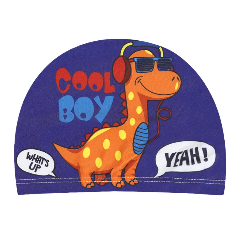 Children's Swimming Hat Printed Cartoon Comfortable Swimming Cloth Hat