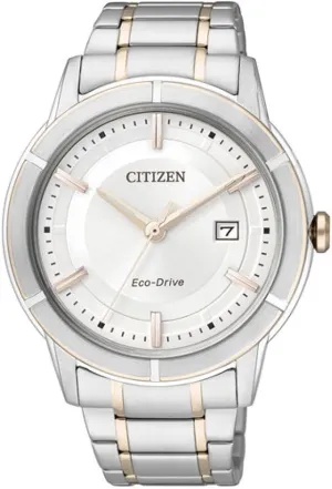 Citizen Eco-Drive White Dial Stainless Steel Men's Watch – Model AW1084-51A