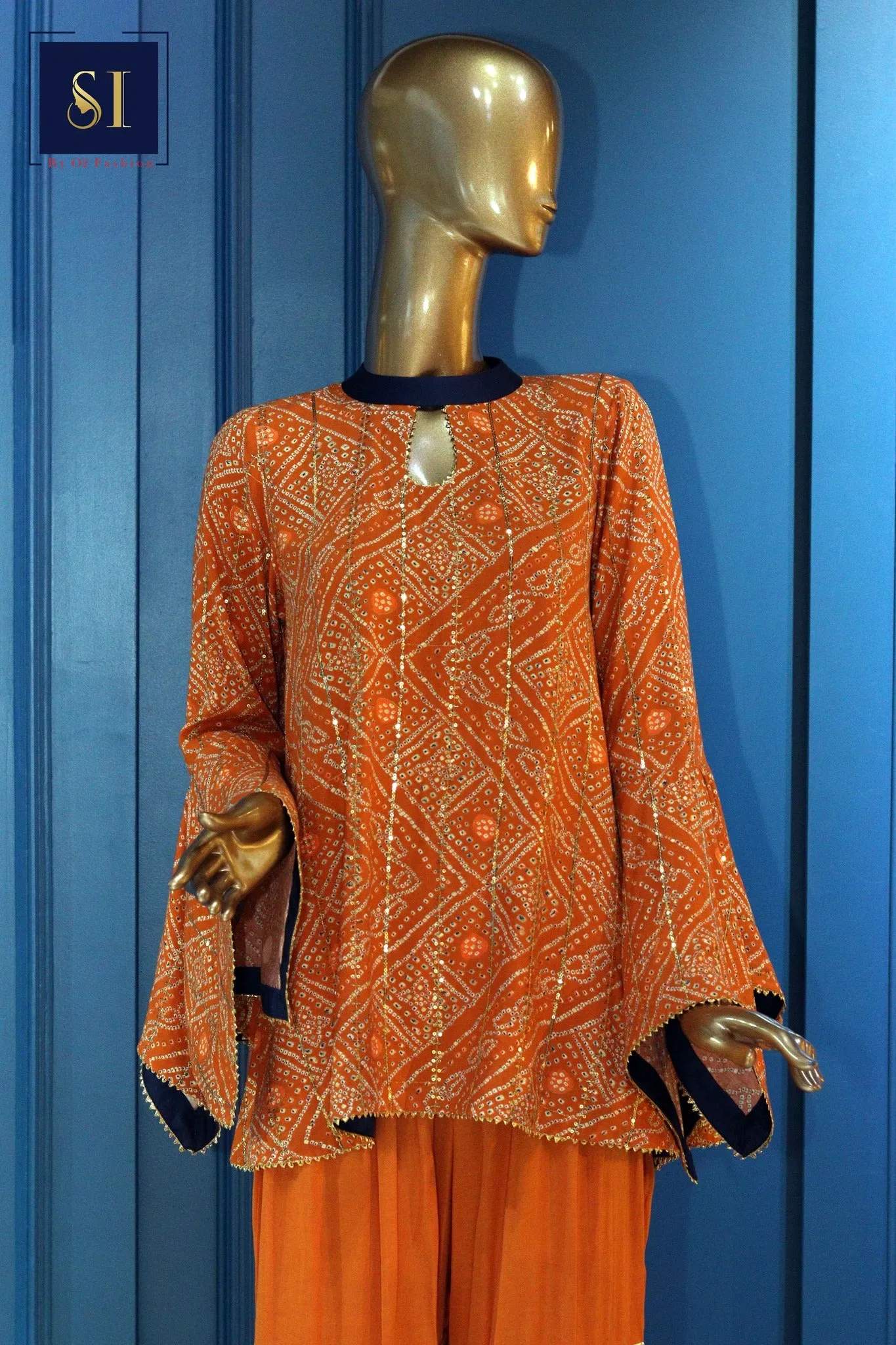 Coral printed elegant kurti set