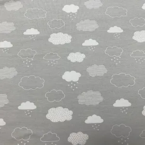 Cotton Jersey - Clouds Grey - £8.00 Per Metre - Sold By Half Metre