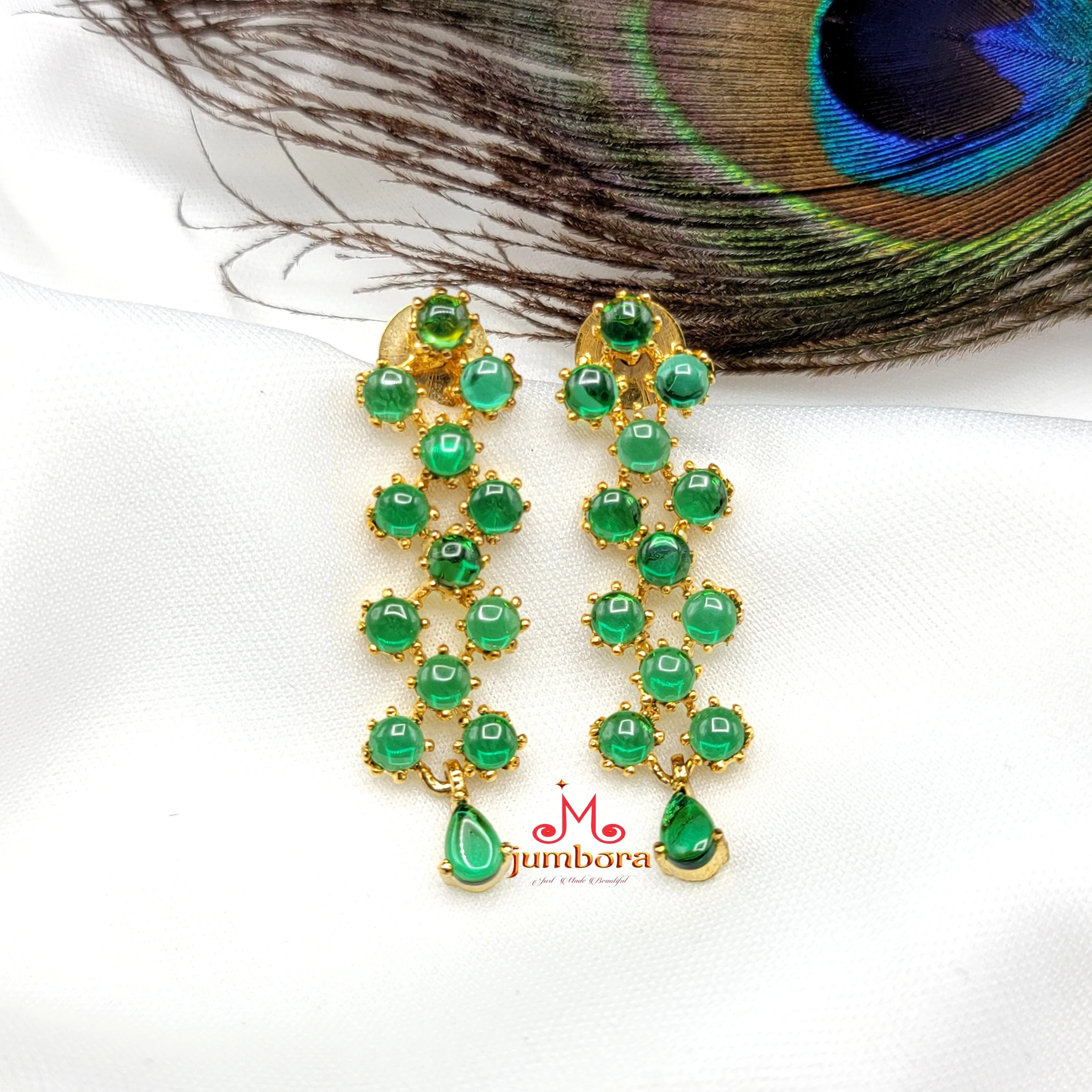 Elegant Green Kemp Necklace set