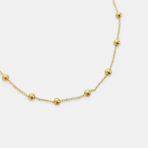 Gold Filled Beaded Chain Necklace