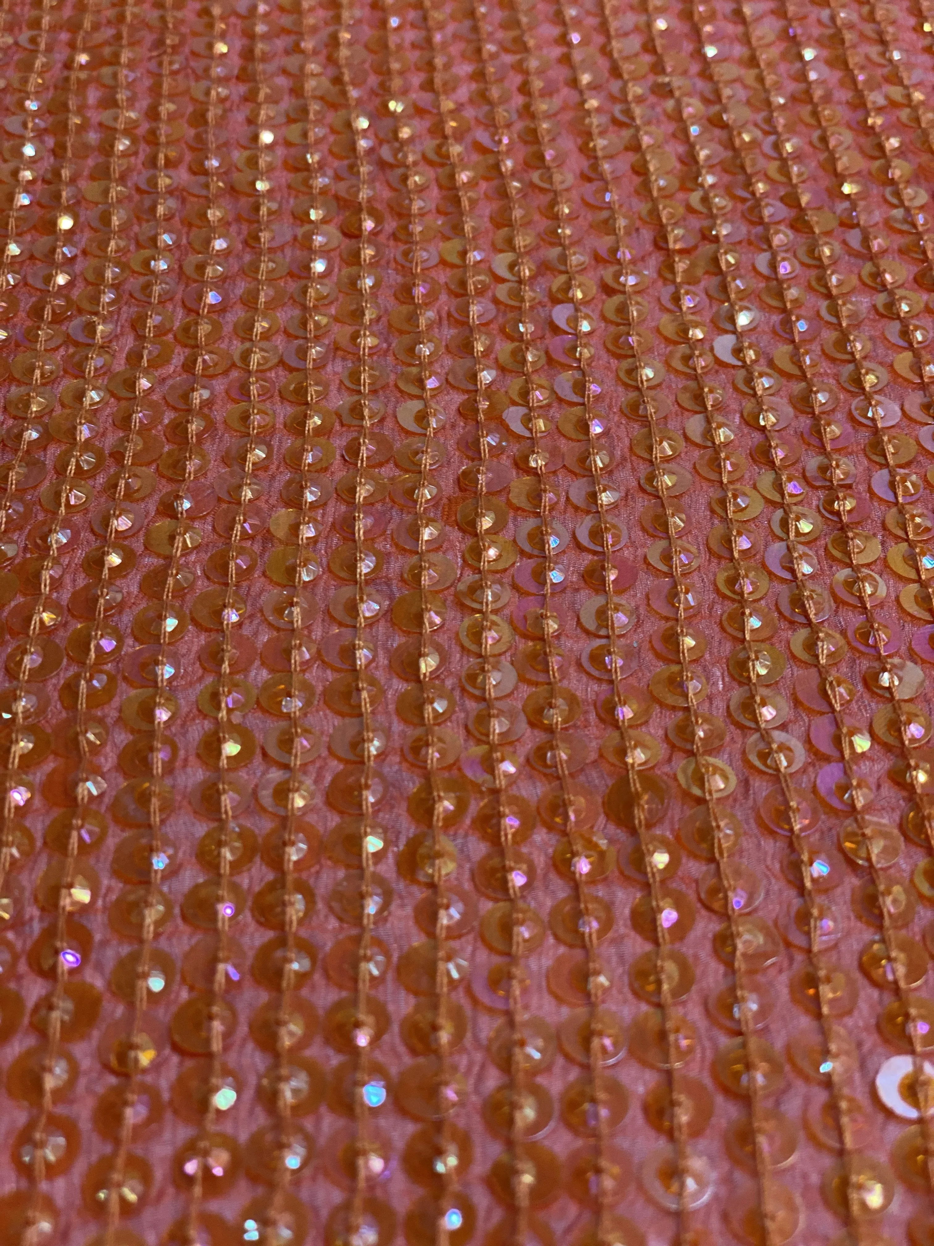 Grenadine Sequin & Beads On Silk Chiffon JEC-009-9 Fabric