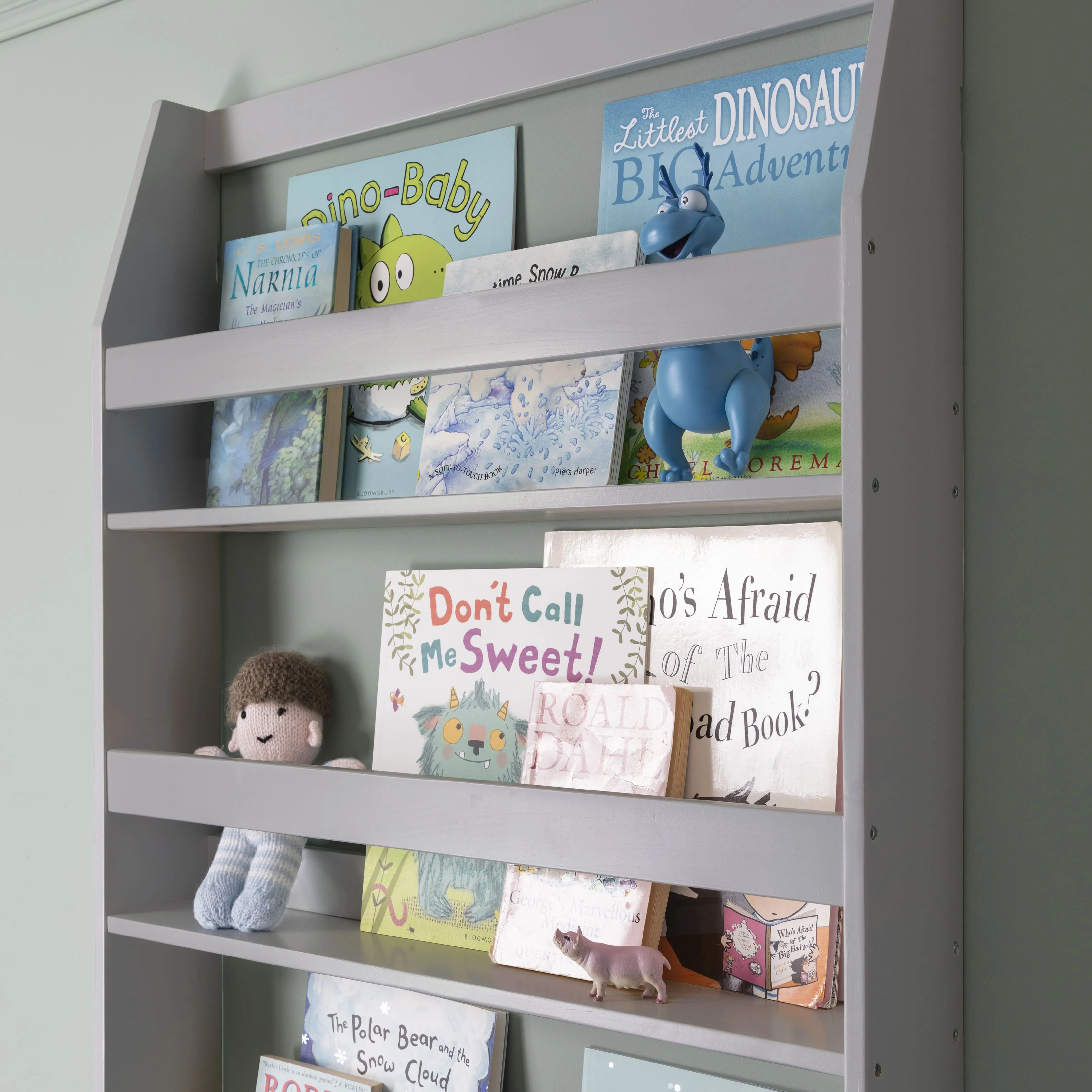 Hakan Display 3 Shelf Bookcase Wall Mounted in Silk Grey