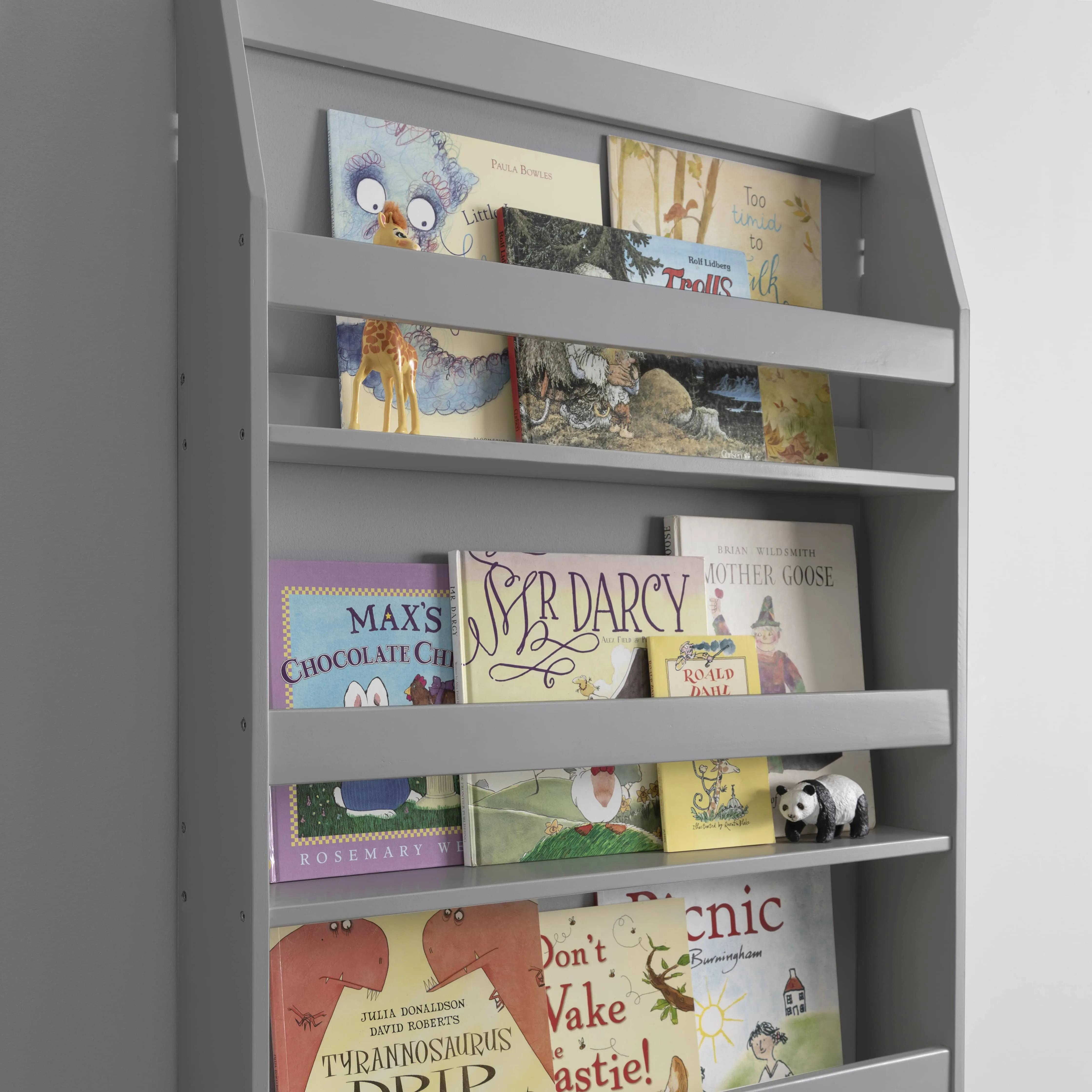 Hakan Display 3 Shelf Bookcase Wall Mounted in Silk Grey