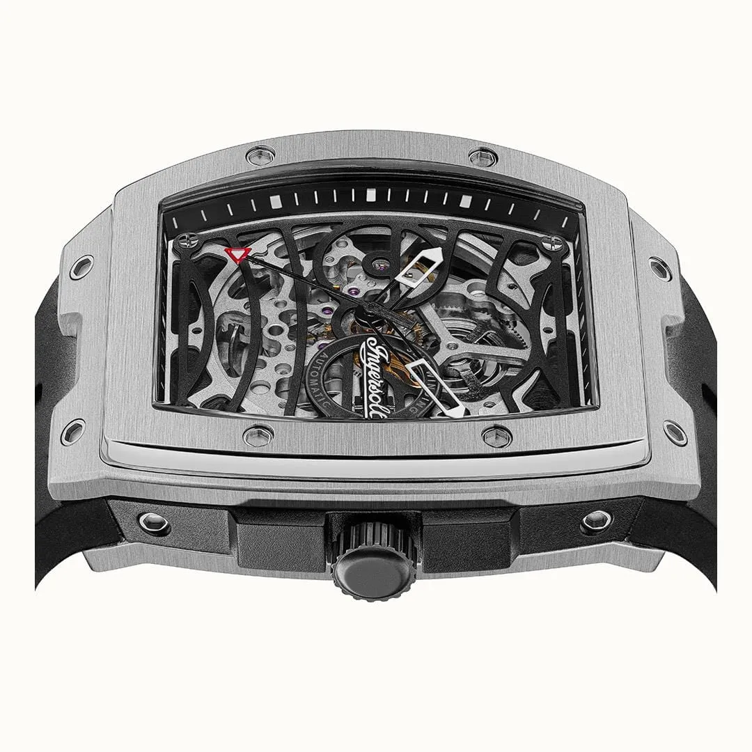 Ingersoll The Challenger Automatic Silver and Black Watch 44.6mm