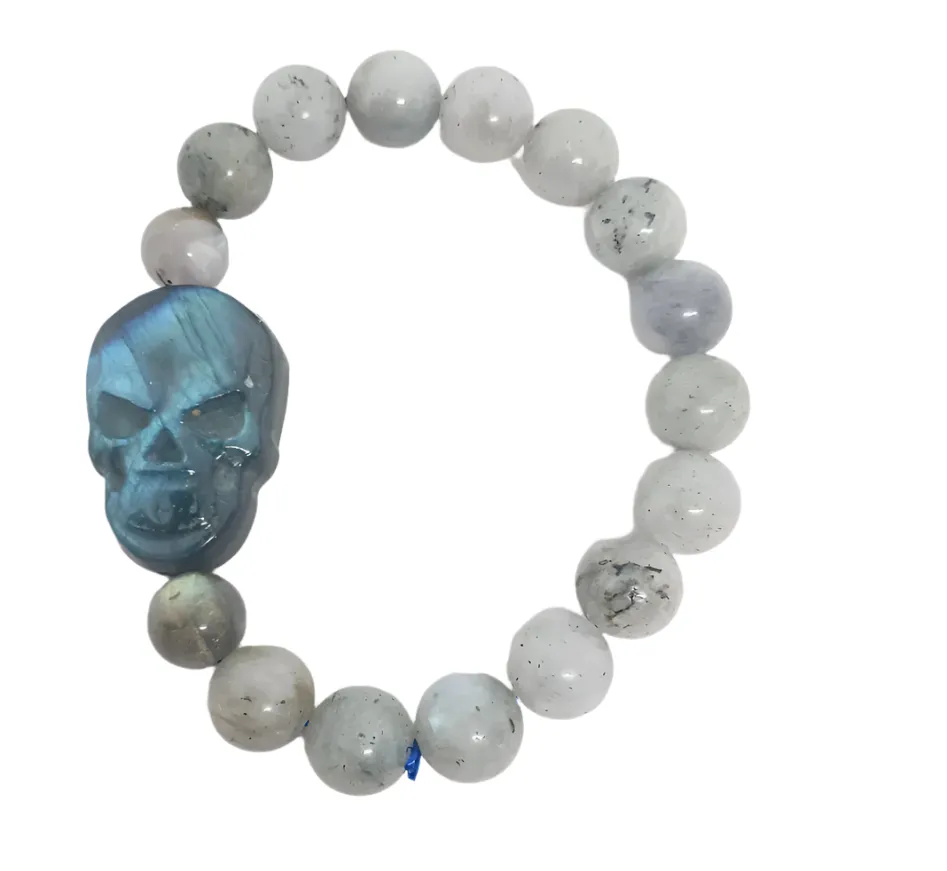 Labradorite Crystal Skull Bracelet