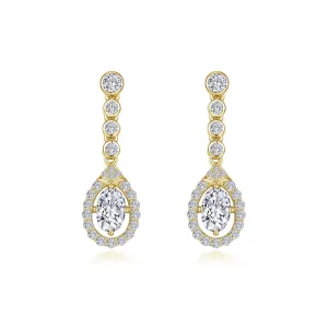 Lafonn Simulated Diamond Oval Halo Drop Earrings E0557CLG