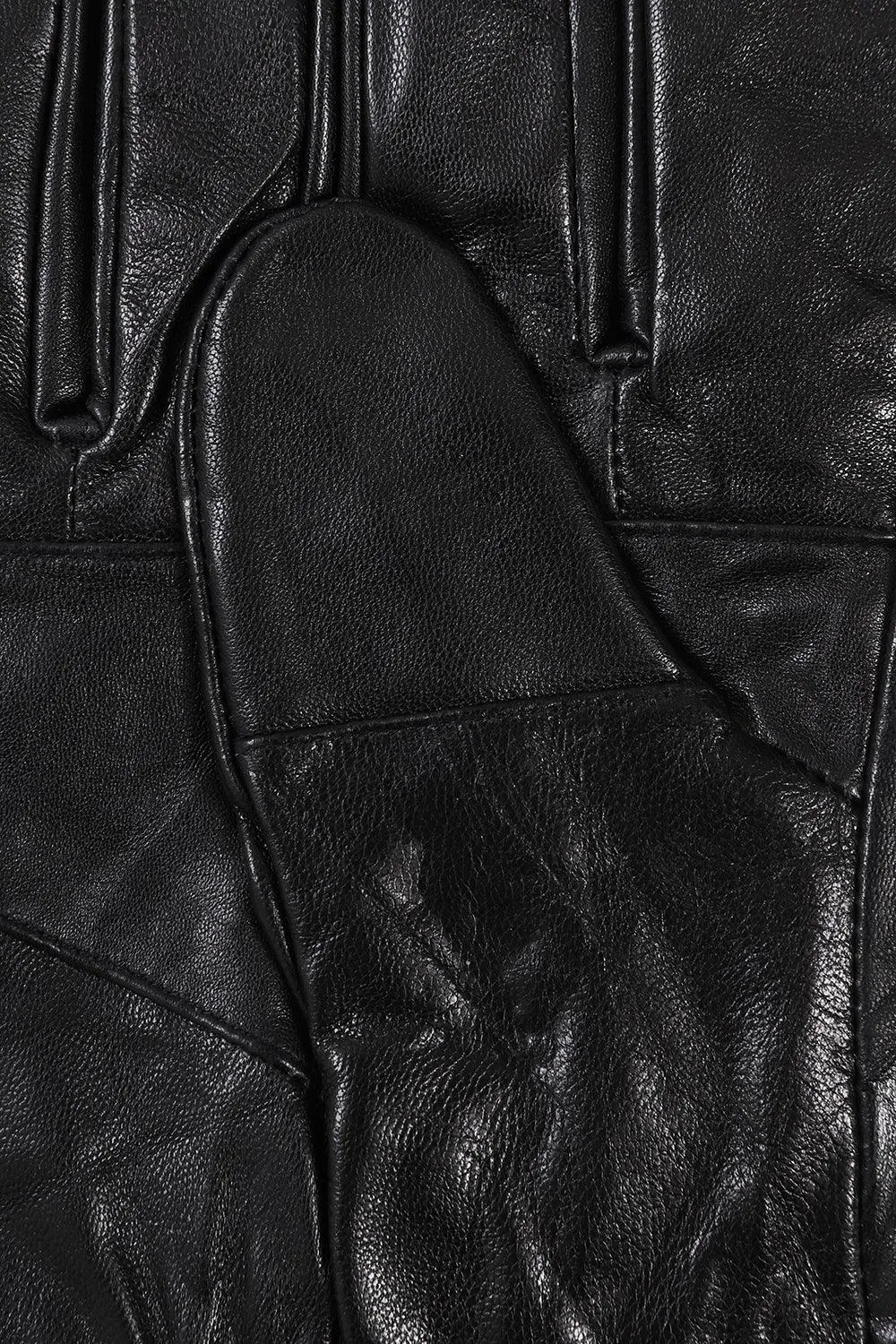 Men's Black Leather Gloves