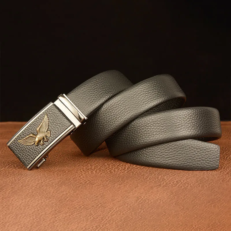 Men's Business Eagle Hawk Automatic Buckle Leather Belt