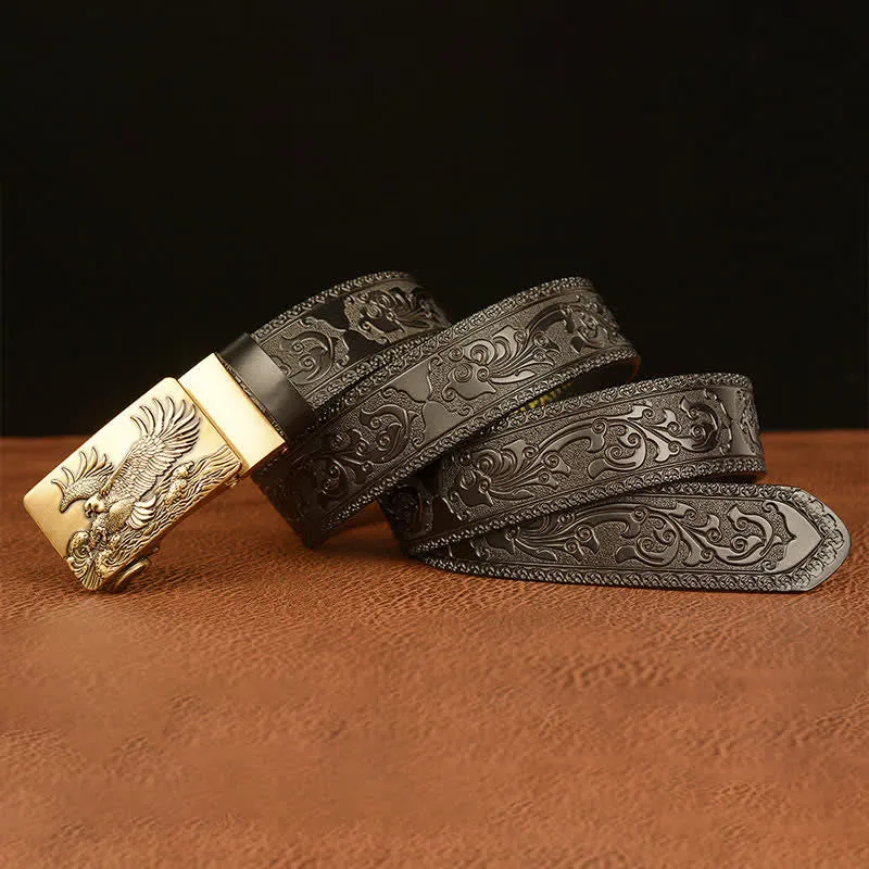 Men's Eagle Expanded Its Wings Leather Belt