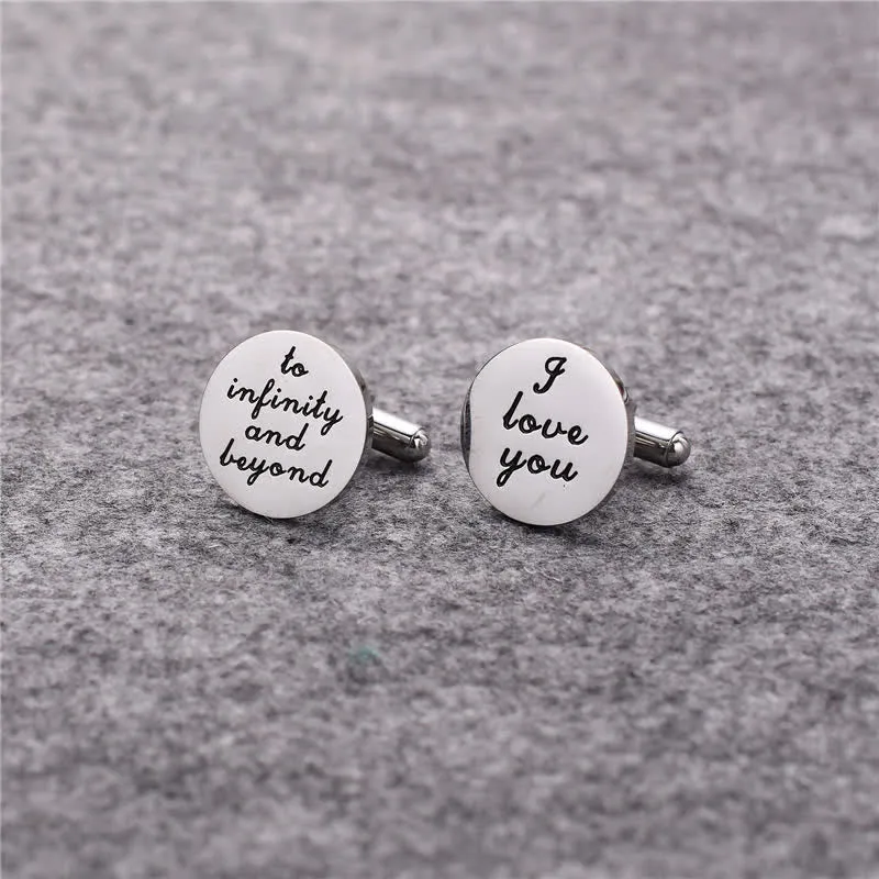 Men's I Love You To Infinity And Beyond Cufflinks