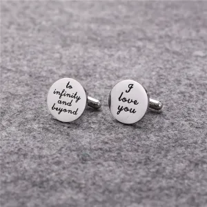 Men's I Love You To Infinity And Beyond Cufflinks