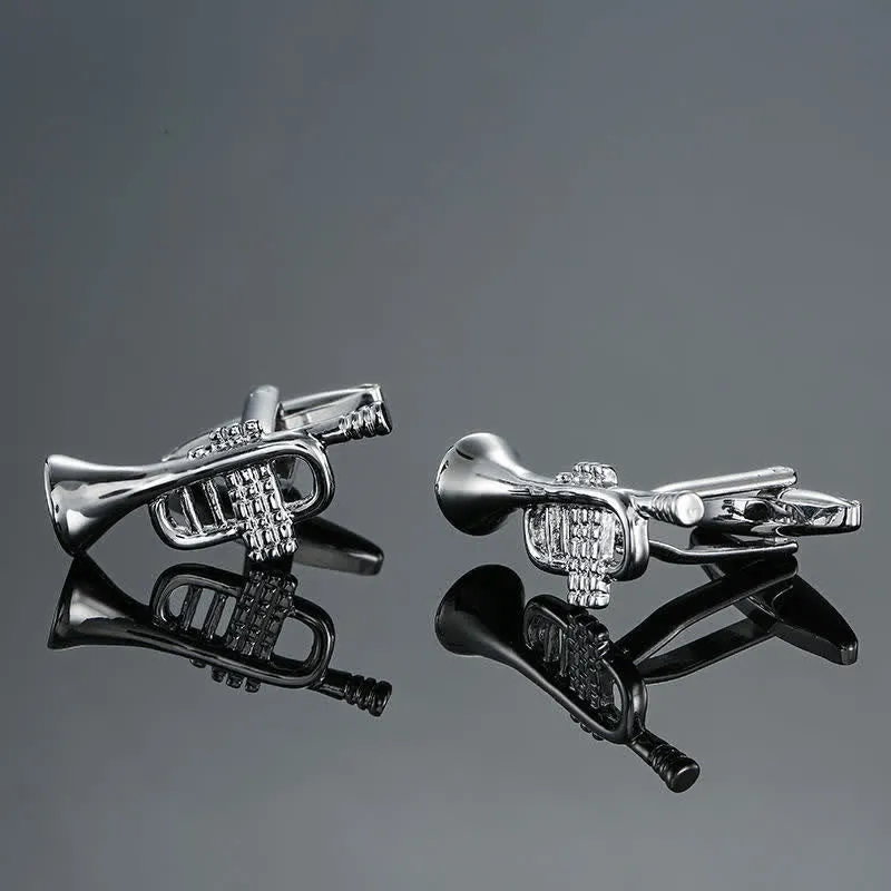 Men's Stylish Music Instrument Note Cufflinks