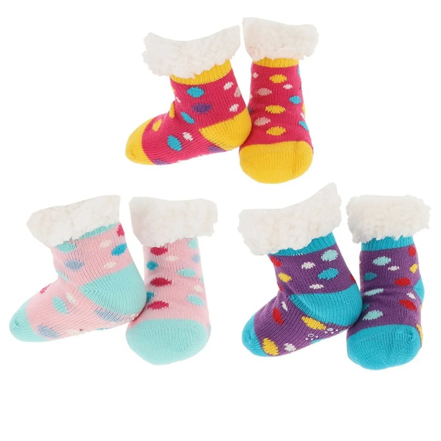 Nuzzles Toddler Girl Spot Socks - Choice of 3