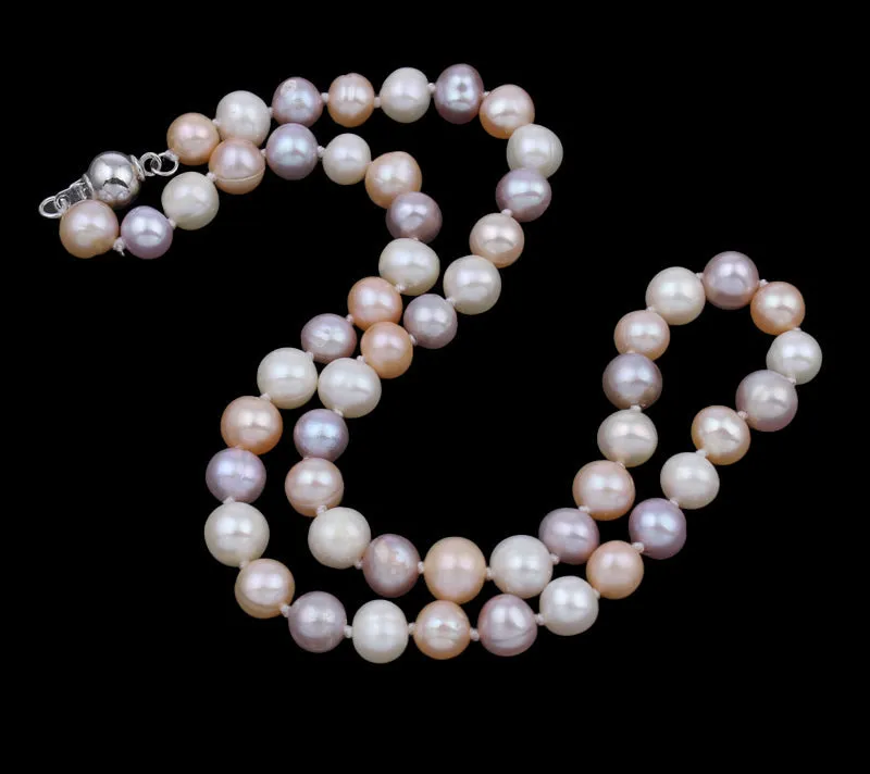 Pearl Necklace for Women | 8-9mm Multicolour  Freshwater Pearl Necklace