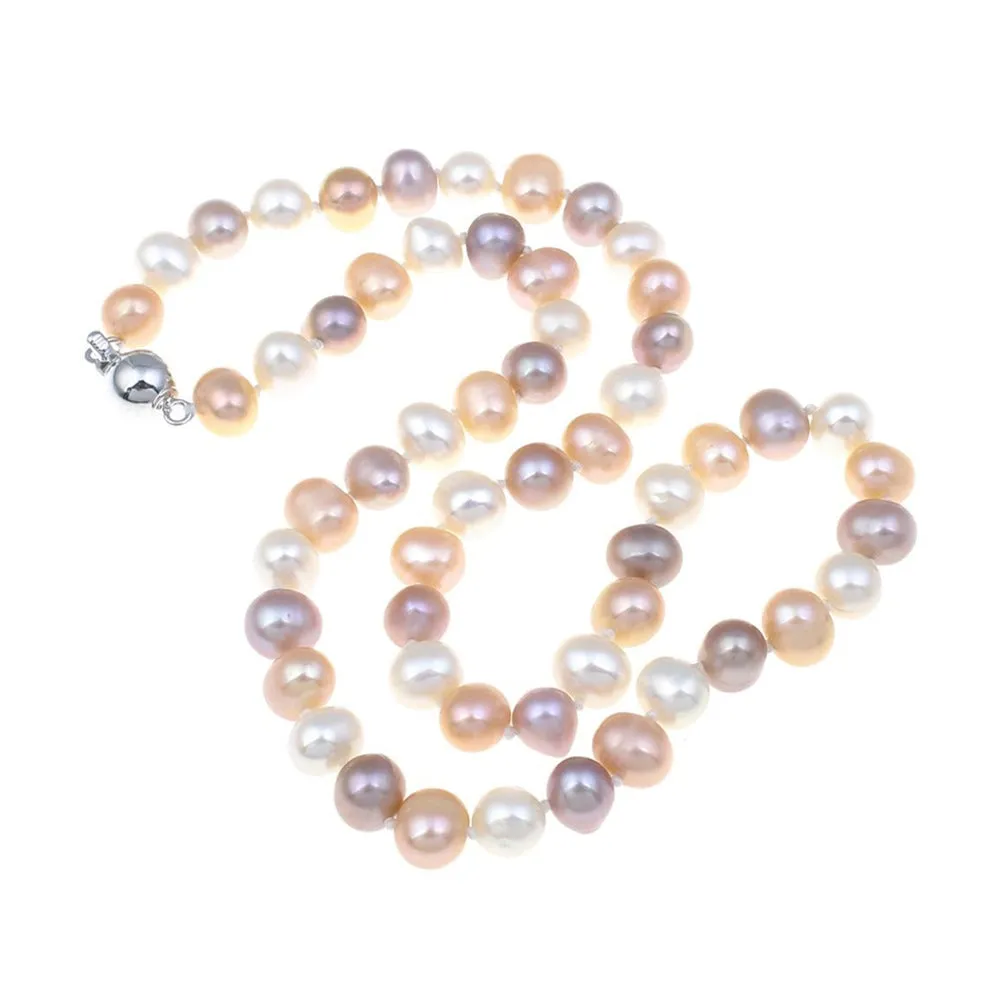 Pearl Necklace for Women | 8-9mm Multicolour  Freshwater Pearl Necklace