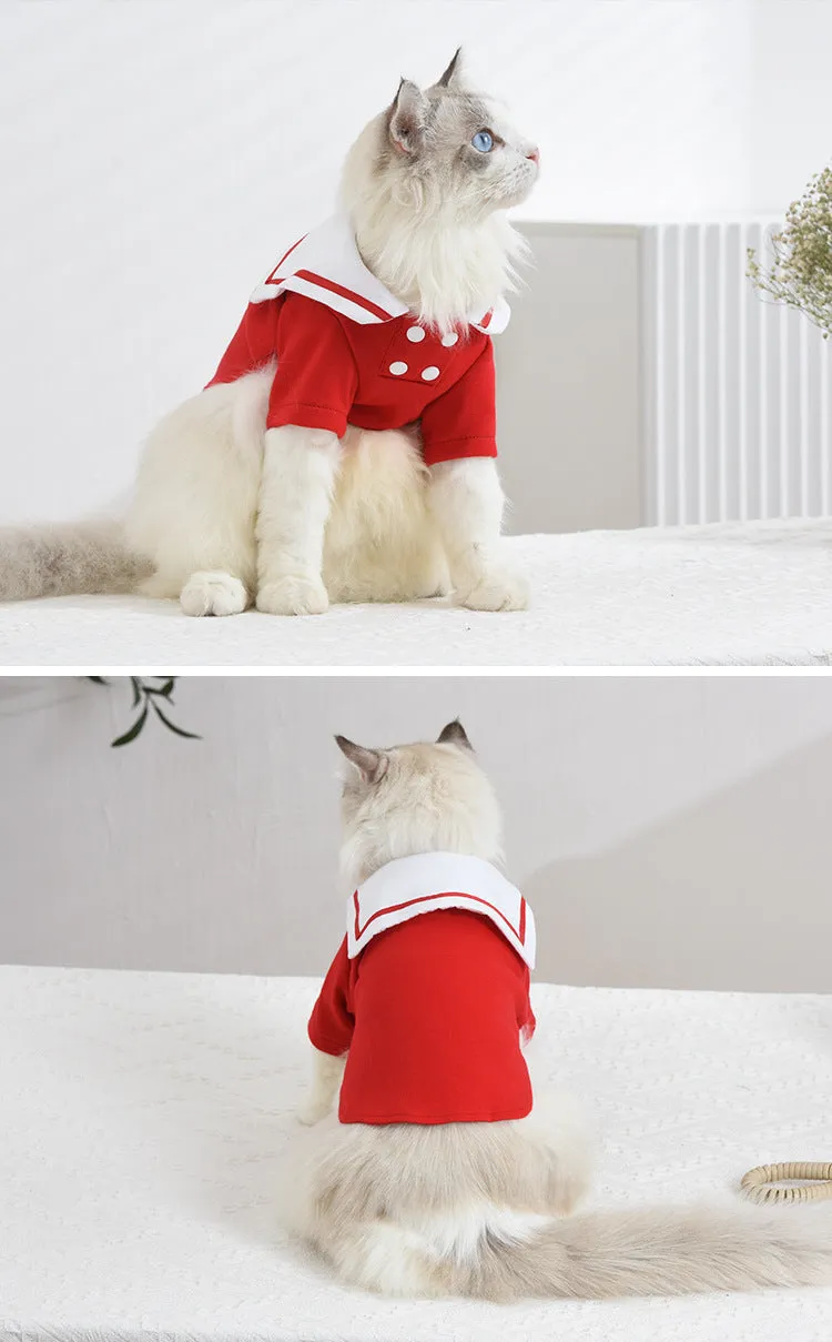 Pet Clothes College Uniform Style Skirt Cat Clothing