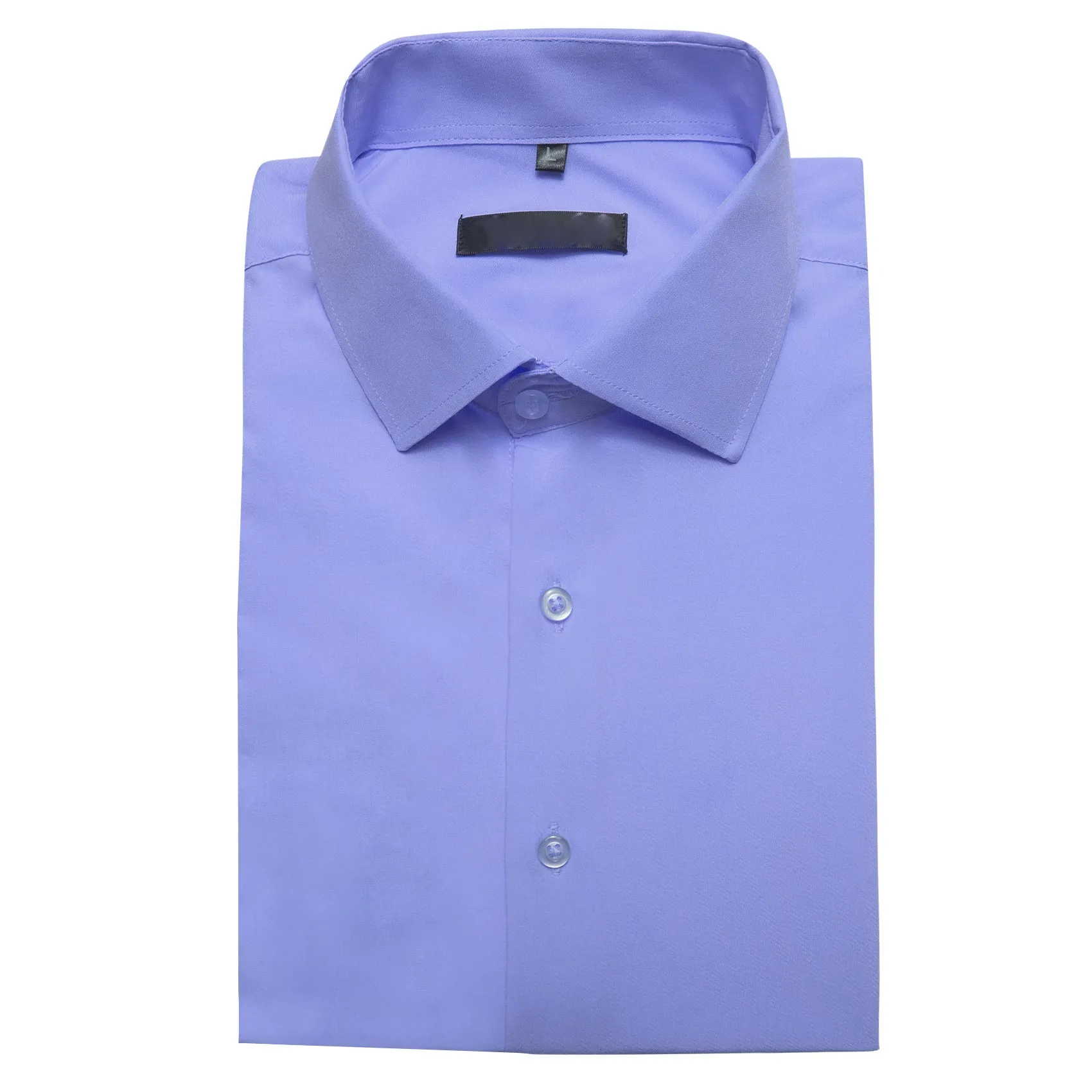 Purple Solid Silk Men's Short Sleeve Shirt