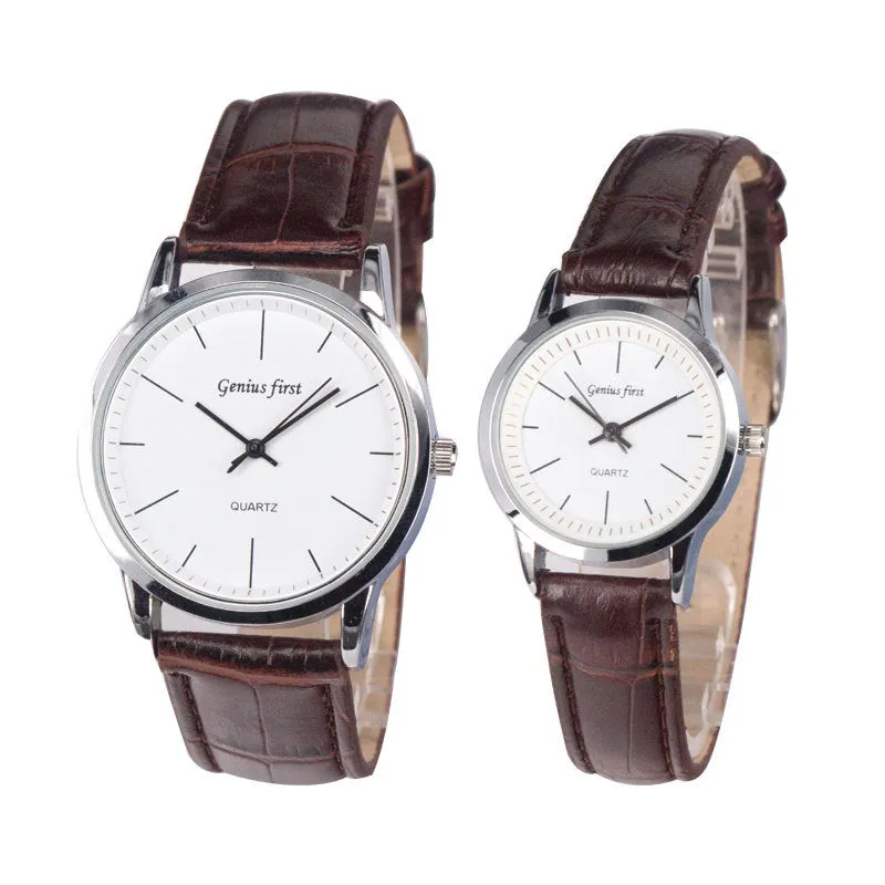 Quartz Watch Gift Watch Fashion Belt Same Style Men's and Women's Watch Student's Watch Cheap Couple Watch Pair