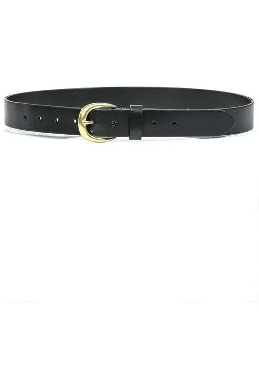 Simple Buckle Belt - Black