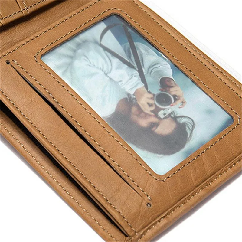 Simple Style Leather Wallet Men's Coin Purse