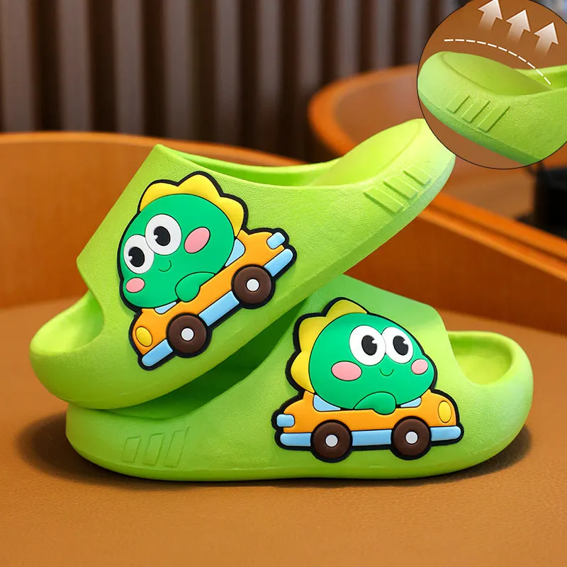 Summer non-slip thickened cartoon cute girl baby kindergarten boy child indoor children's slippers with poop feeling