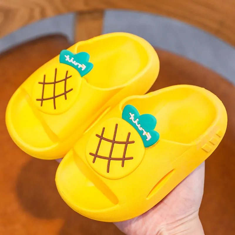 Summer non-slip thickened cartoon cute girl baby kindergarten boy child indoor children's slippers with poop feeling