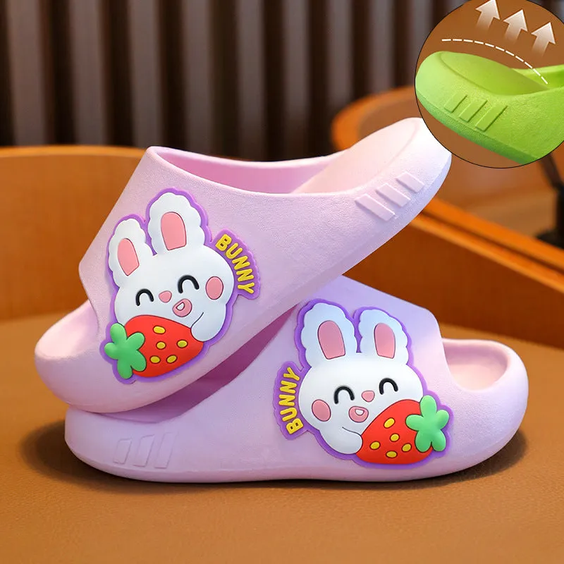 Summer non-slip thickened cartoon cute girl baby kindergarten boy child indoor children's slippers with poop feeling