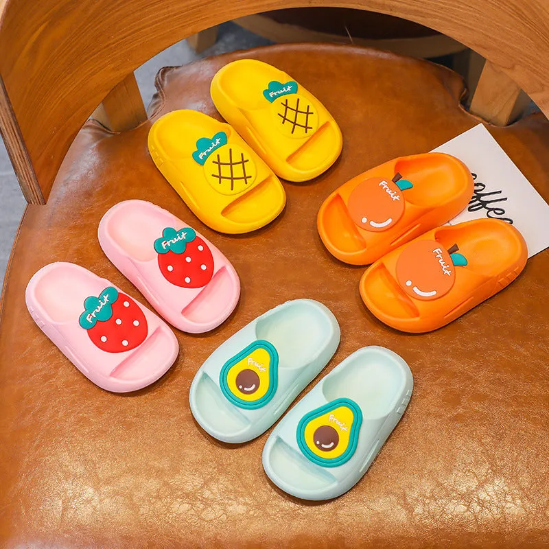 Summer non-slip thickened cartoon cute girl baby kindergarten boy child indoor children's slippers with poop feeling