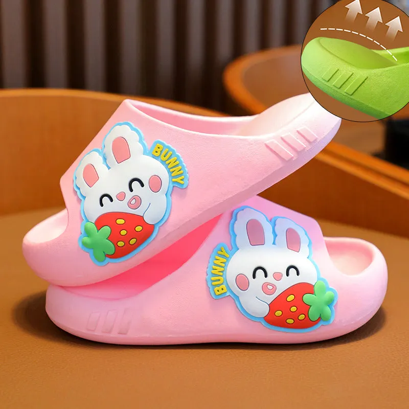 Summer non-slip thickened cartoon cute girl baby kindergarten boy child indoor children's slippers with poop feeling