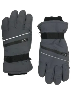 versatile Mens Gray Water Resistant Touchscreen Winter Ski Gloves Large/X-Large