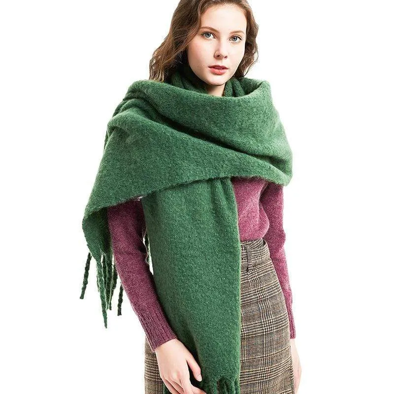 Waylin Solid Color Wooly Wrap